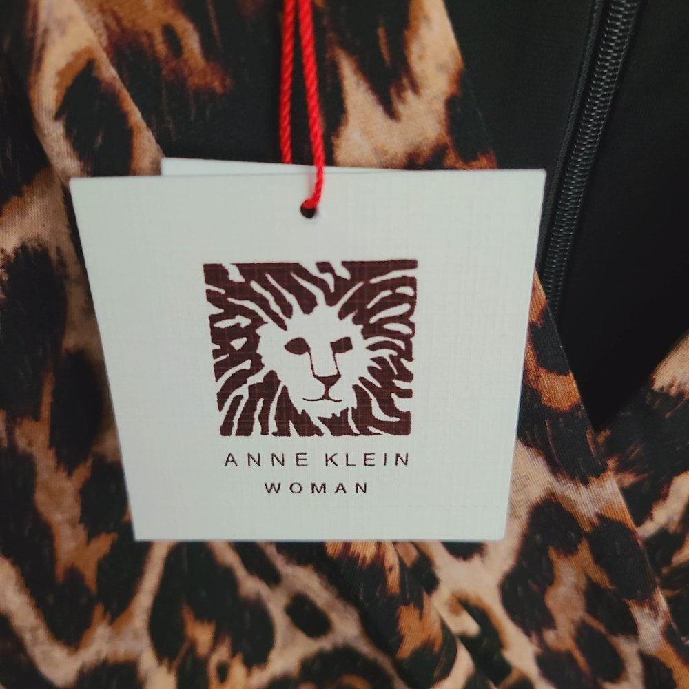 ANNE KLEIN ~  NWT ~ Leopard Print Dress 1X - Picture 7 of 11